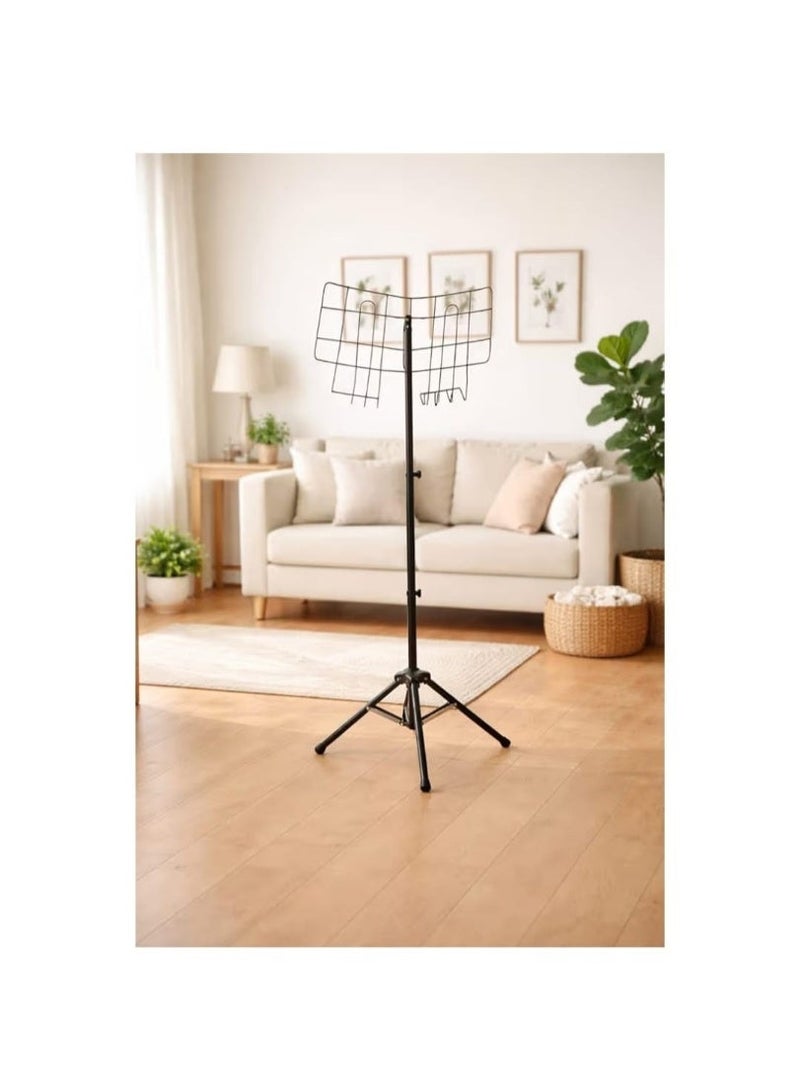 حامل معدني متعدد المستويات للمصحف ارتفاع يصل 150 سم لمساعدة كبار السن علي القاراءة واقفا او جالسا لون اسود - Image 1