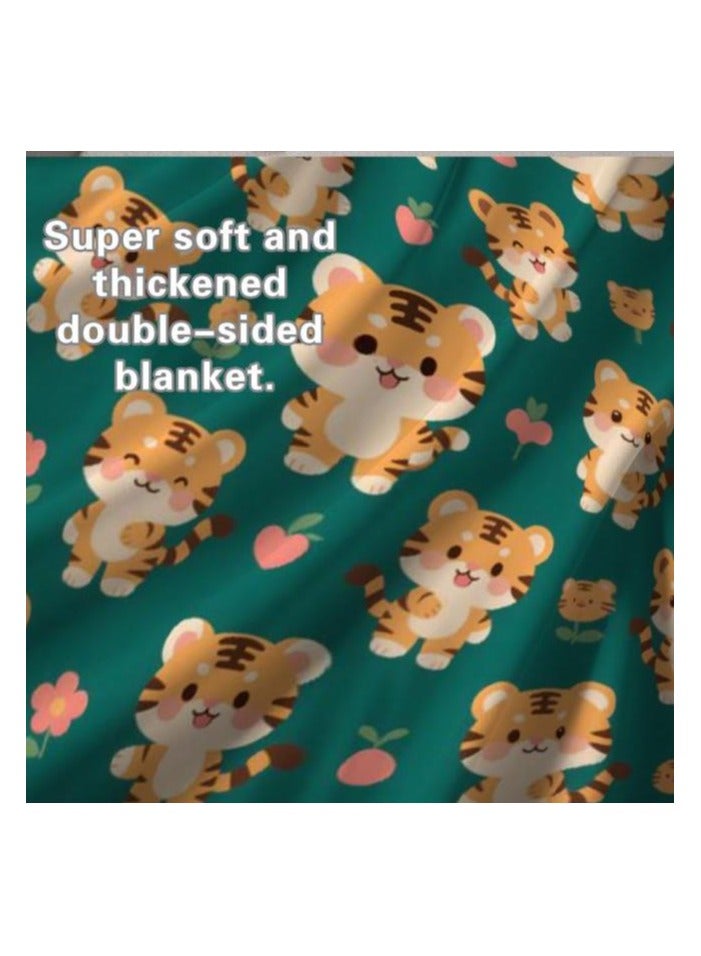 عام بطانية رقيقة من الفانيلا الكرتونية للأطفال أو الطلاب (دافئة ومريحة ومناسبة للنوم والألعاب) 100 سم * 150 سم - Image 5