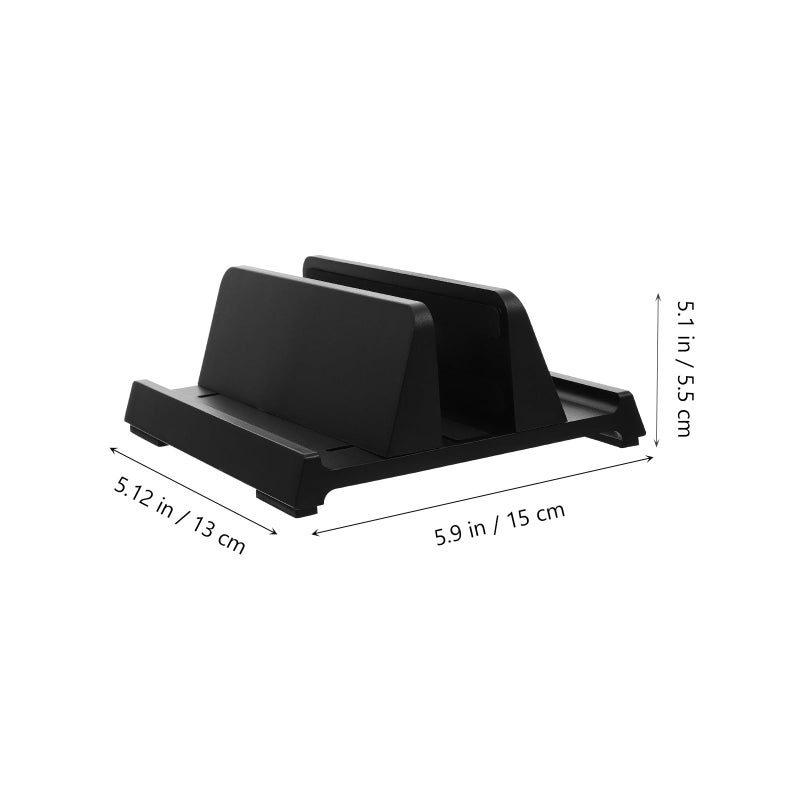 Adjustable Black Laptop Stand Holder Universal Fit for Tablet and Phone Compact Desktop Rack - Image 3