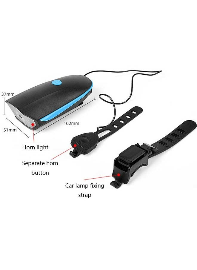 Ocean USB Bicycle Light with Loud Horn, Multi Mode Brightness, Ultra Bright Bicycle Lights for Night Riding, Road Mountain Bike Accessories for Kids Adults  - Image 2