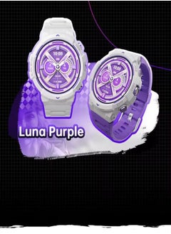 BLACK SHARK GS3 Sports Smartwatch, Two Dual Tone Straps, 1.43’’ AMOLED Display, LED Flashlight, 18 Days Long Battery Life, 5ATM Water Resistance. 120 Sport Modes, Built-in GPS,  Health Tracking Watch -  Purple/White  - Image 3