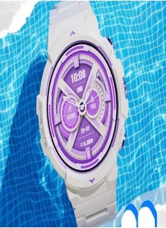 BLACK SHARK GS3 Sports Smartwatch, Two Dual Tone Straps, 1.43’’ AMOLED Display, LED Flashlight, 18 Days Long Battery Life, 5ATM Water Resistance. 120 Sport Modes, Built-in GPS,  Health Tracking Watch -  Purple/White  - Image 2