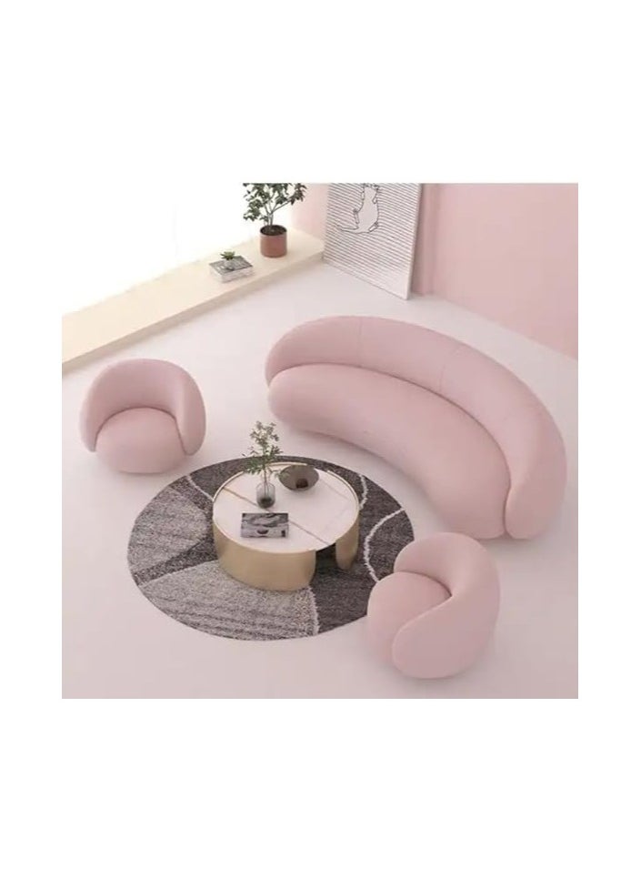 Ripple FURNITURE Glff Design Couches Living Room Sectional Fabric Sofa White Sofa Set Furniture Modern Chaise Modular Sofa 3+1 Seater  - Image 1