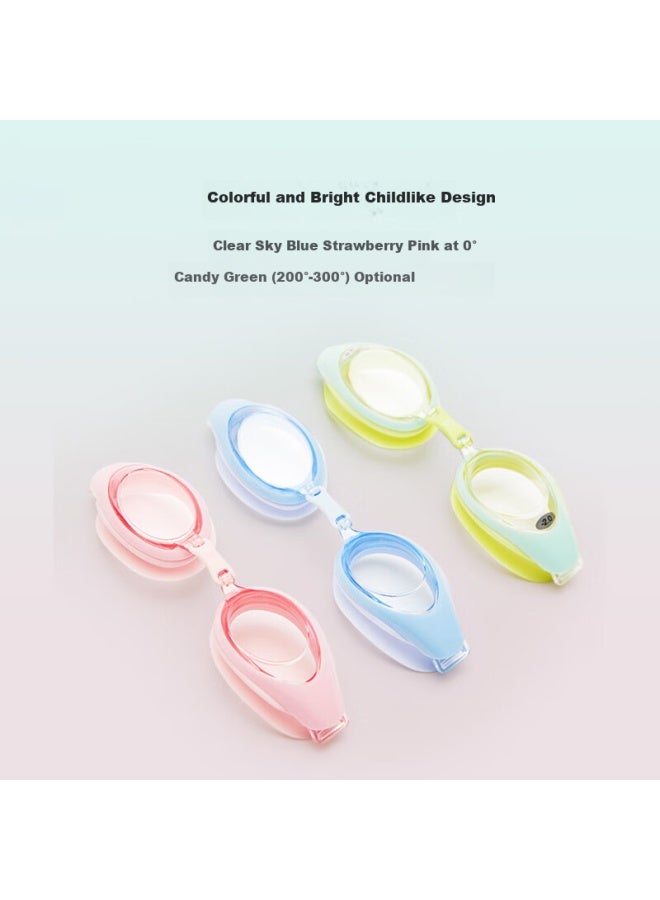Balneaire Children'S Silicone Swimming Goggles, High-Definition Anti-Fog Clear Anti-Slip Clip Adjustable Professional Training Swim Goggles, Candy Green 300 Degree - Image 2