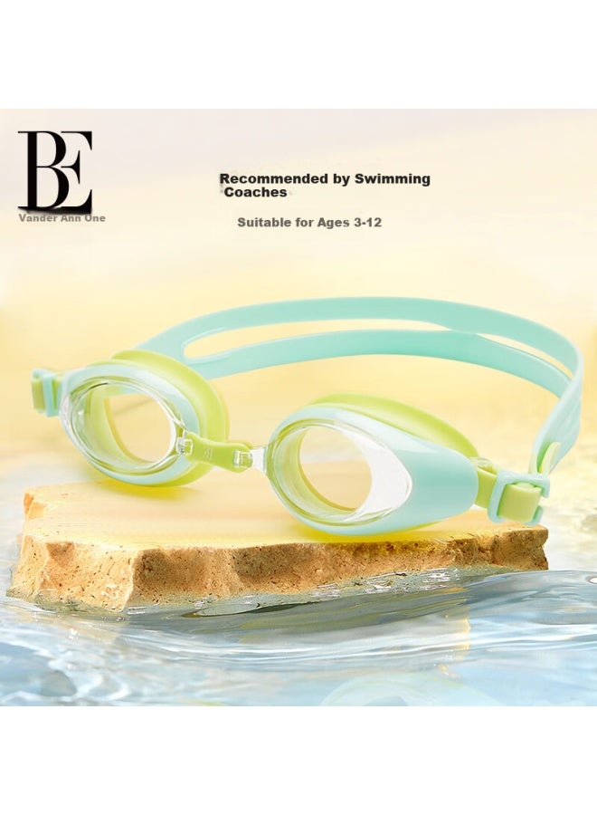 Balneaire Children'S Silicone Swimming Goggles, High-Definition Anti-Fog Clear Anti-Slip Clip Adjustable Professional Training Swim Goggles, Candy Green 300 Degree - Image 1