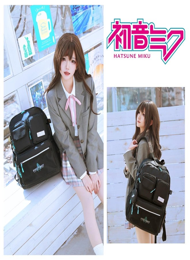 FIREFIRST X Hatsune Miku New Collaboration 24.3L Laptop Backpack,with a Mini Storage Bag,Miku Bag for Cosplay and Concert - Image 4