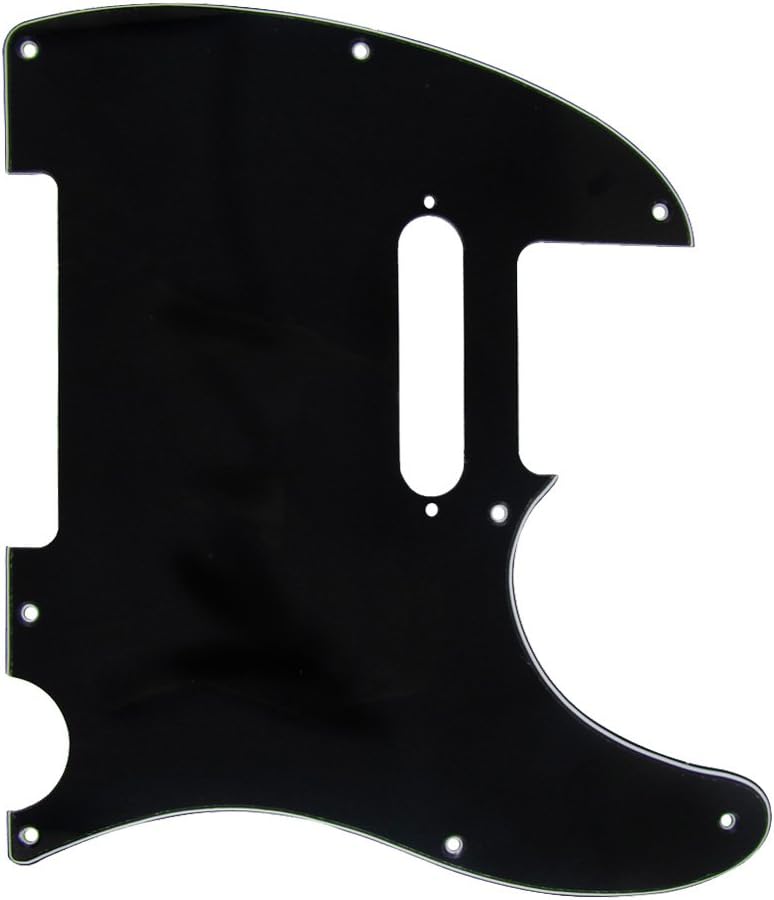 FLEOR 8 Hole TL Pickguard Scratch Plate with Pickguard Screws Set Fit USA/MX Standard TL Style Pickguard Replacement, 3Ply Black - Image 5