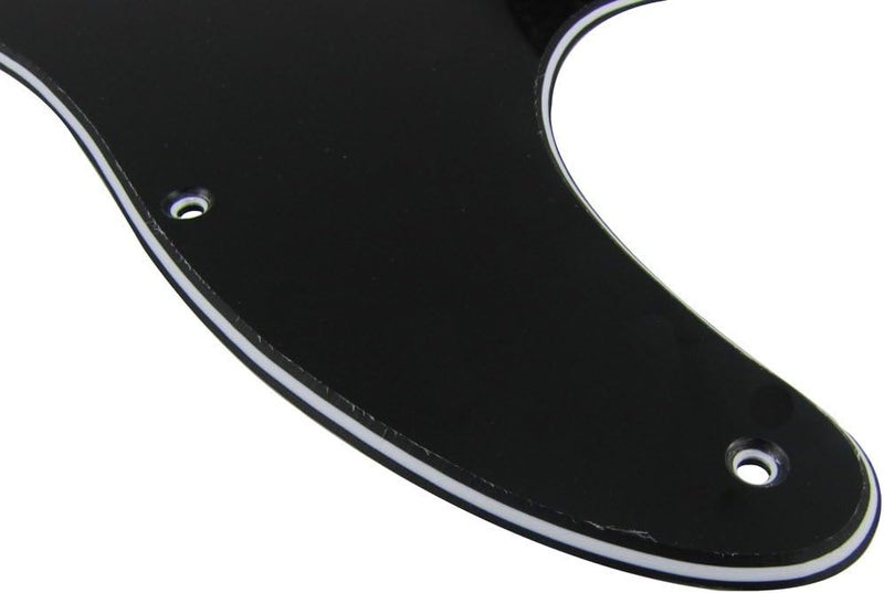 FLEOR 8 Hole TL Pickguard Scratch Plate with Pickguard Screws Set Fit USA/MX Standard TL Style Pickguard Replacement, 3Ply Black - Image 4