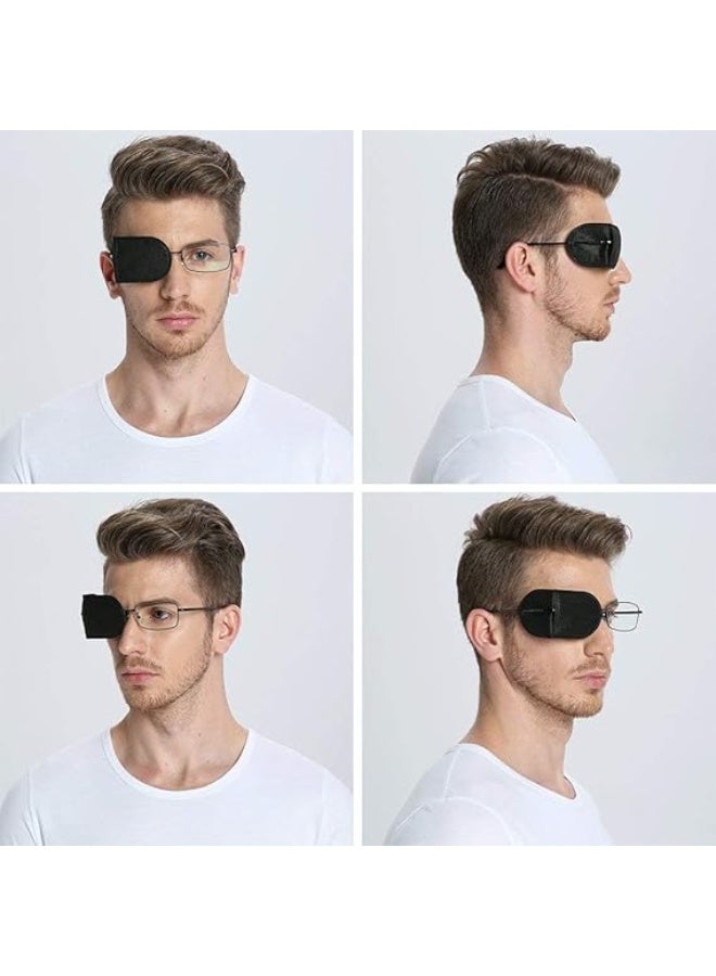 6 قطع من رقعة العين الزجاجية، رقعة العين السوداء، رقعة العين الكسولة القابلة لإعادة الاستخدام، رقعة العين للبالغين، ناعمة وقابلة للتنفس، للبالغين لعلاج العين الكسولة، الحول، الحول عند الأطفال والبالغين - Image 4