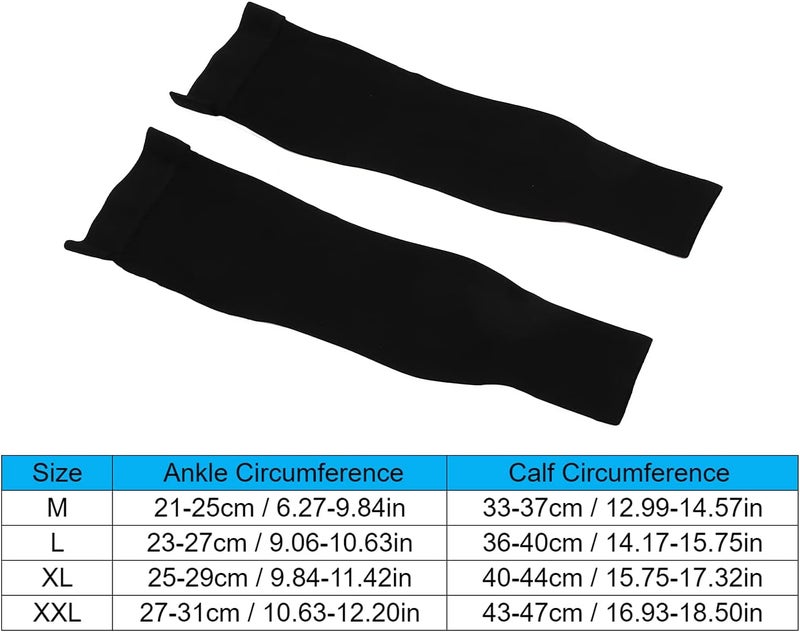 woobles Thigh High Compression Socks 23‑32 mmHg Non‑Slip Toeless Long Leg Sleeves Compression Stockings for Women (Black)(L)- - Image 3