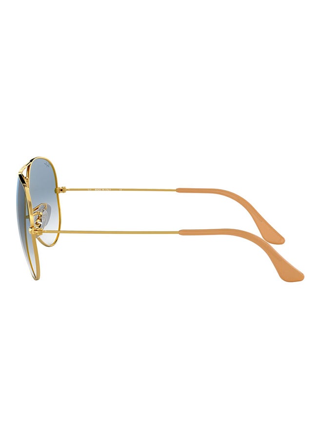 Ray-Ban Unisex Full Rim Pilot Sunglasses - RB3025-001/3F - Lens Size: 58 mm - Gold - Image 4