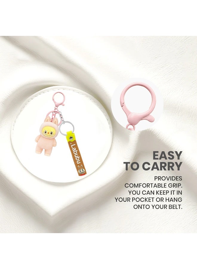 Labubu Keychain for Girls and Women, Soft Plush Doll Key Ring with Cartoon Bunny Figure, Decorative Bag Pendant with Silicone Tag, Durable and Lightweight Design for Keys, Handbags, Backpacks, and Gifts - Image 5