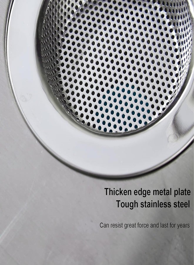 LASSHSWA 2 PCS Kitchen Sink Strainer Stainless Steel, Kitchen Sink Drain Strainer?Sink Strainers for Kitchen Sinks with Large Wide Rim 4.5" Diameter, 15 cm - Image 4