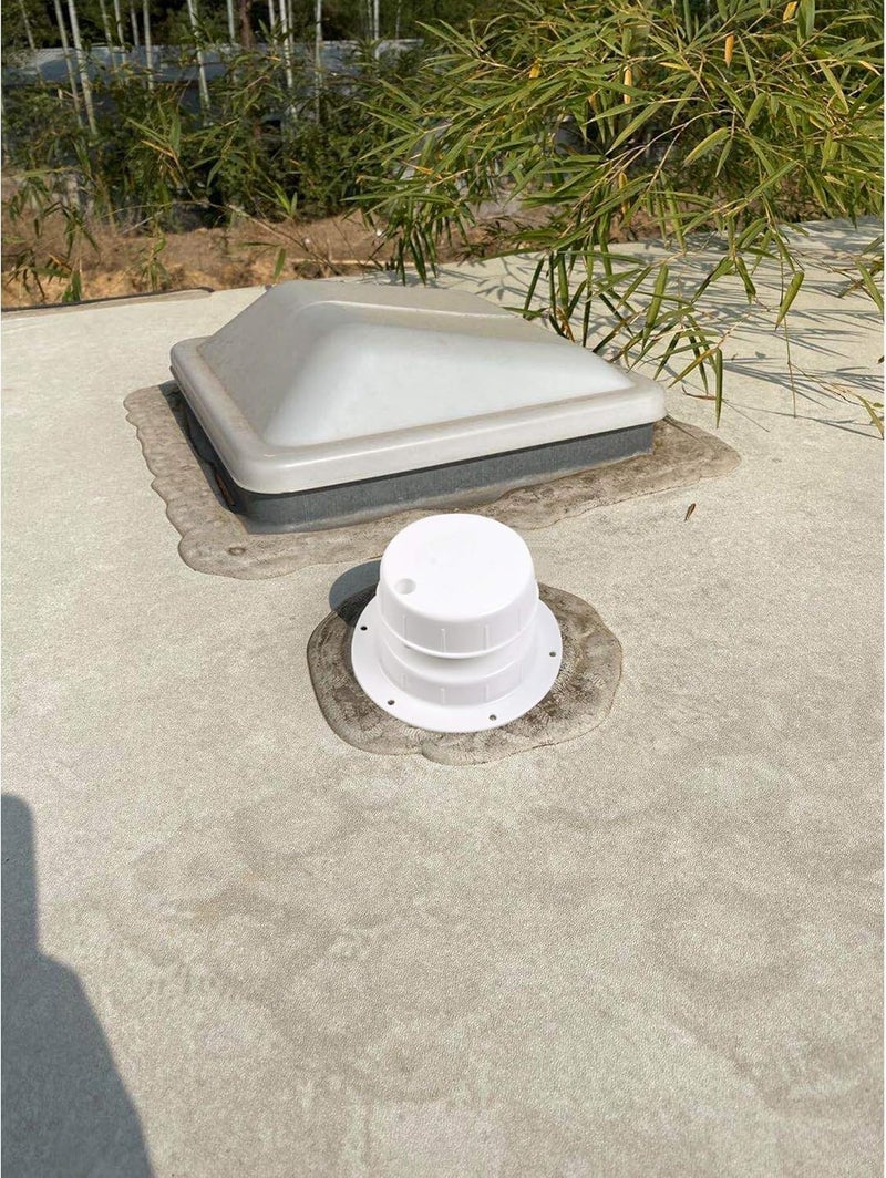 RVMATE Plumbing Vent Kit with Screen, Camper Vent Cap Replacement, RV Sewer Vent Cap for 1 to 2 3/8" Pipe, White - Image 5