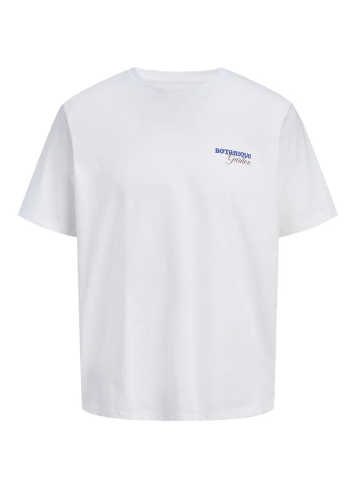 JACK & JONES Bright White Relaxed Fit Crew Neck Short sleeve t-shirt for Men | Best Price UAE