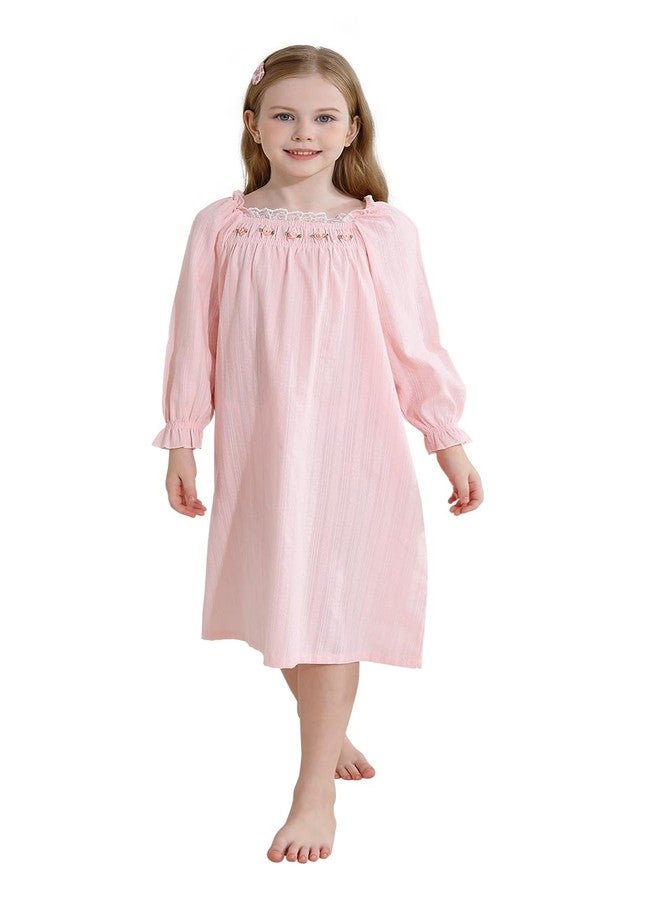 BANGSAUR Girls' Vintage Dresses, Cotton Princess Sleepshirts, Kids 3-12 Years - Image 1