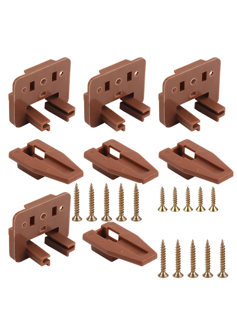 Excefore - 5 Pack Drawer Guide Kit, for Kenlin Rite-Trak II Plastic Drawer Slides Track Guide Replacement Furniture Parts for Center Mount Drawer, Dressers and Nightstand Drawer Systems - Image 1
