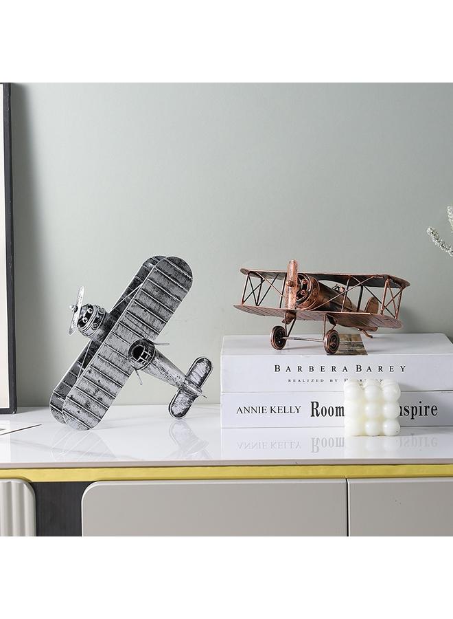 Bluejw Creative Iron Aircraft Ornaments Retro Old Aircraft Model Metal Military Style Toy Simulation Fighter Decorations - Image 2