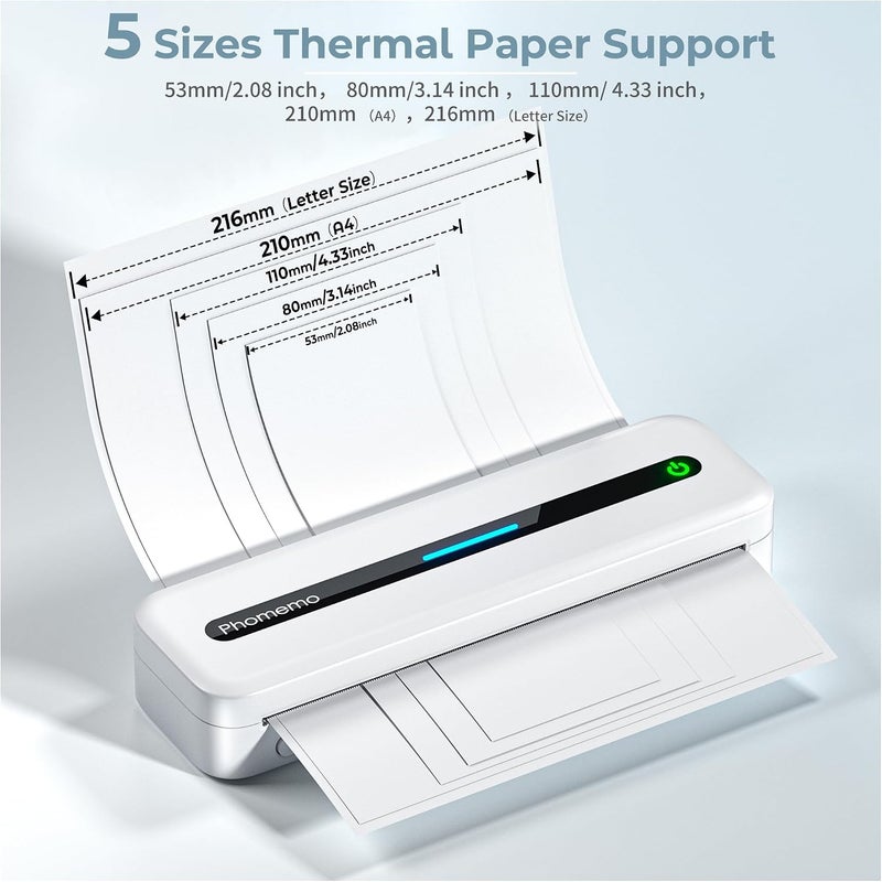 Phomemo M832 Portable Wireless Thermal Printer - Inkless, Supports Multiple Paper Sizes - Image 2