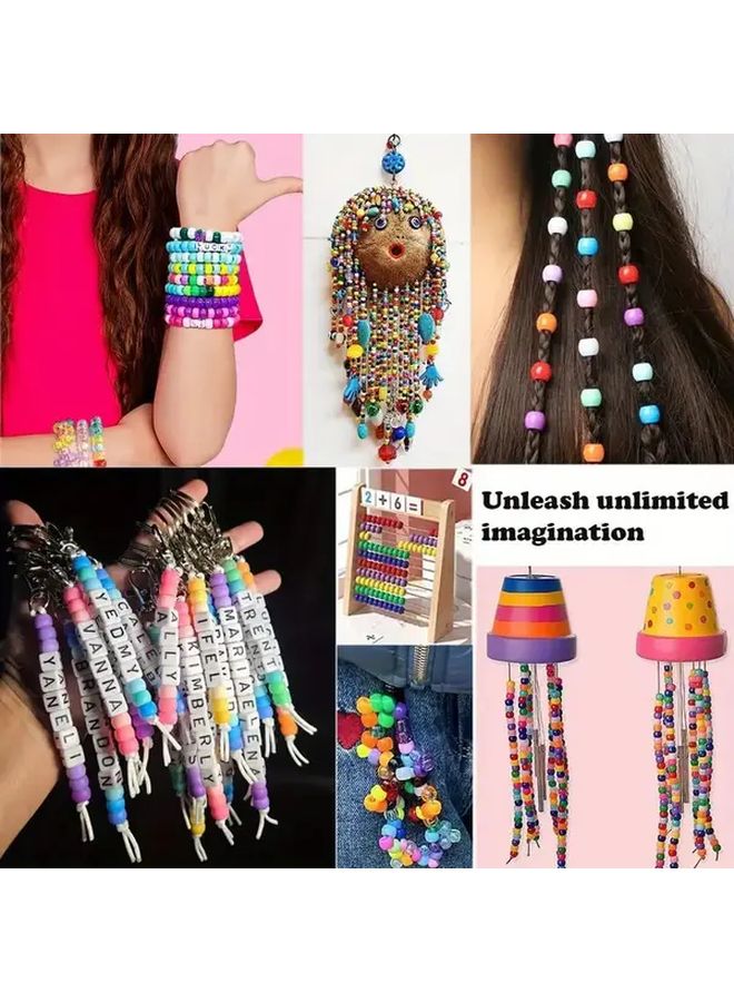 Large Hole Pony Beads 6x9mm 1900pcs 500g Multi Color For Jewelry Making - Image 5