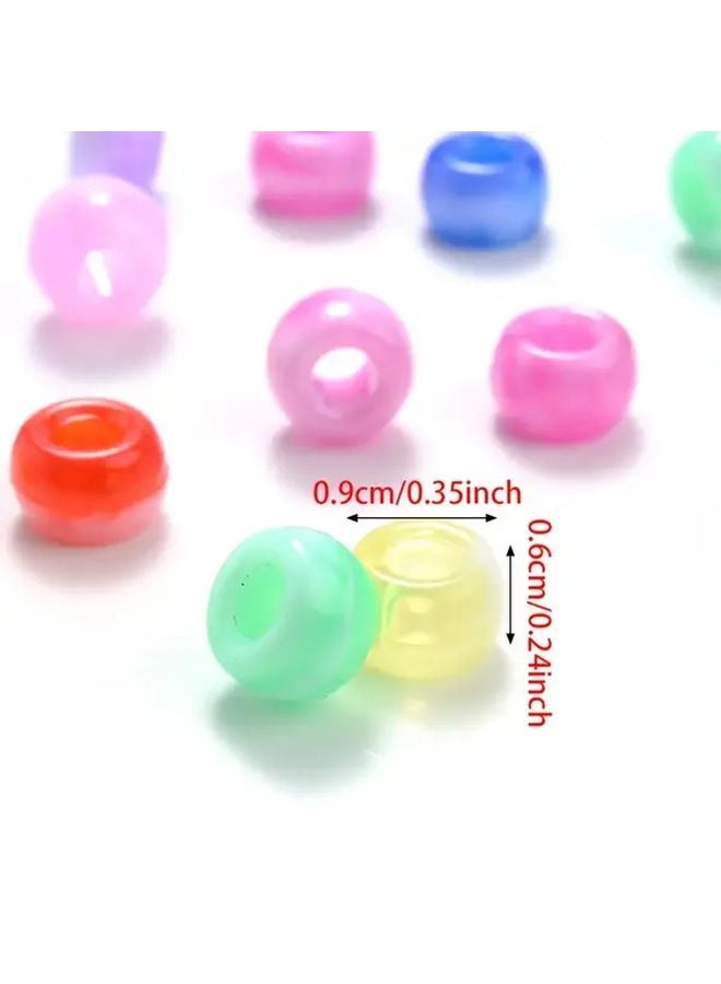 Large Hole Pony Beads 6x9mm 1900pcs 500g Multi Color For Jewelry Making - Image 4