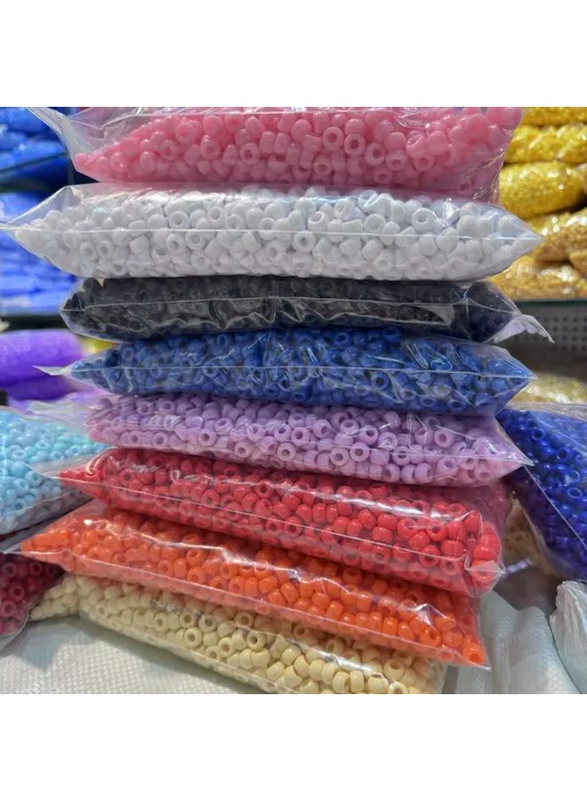 Large Hole Pony Beads 6x9mm 1900pcs 500g Multi Color For Jewelry Making - Image 1