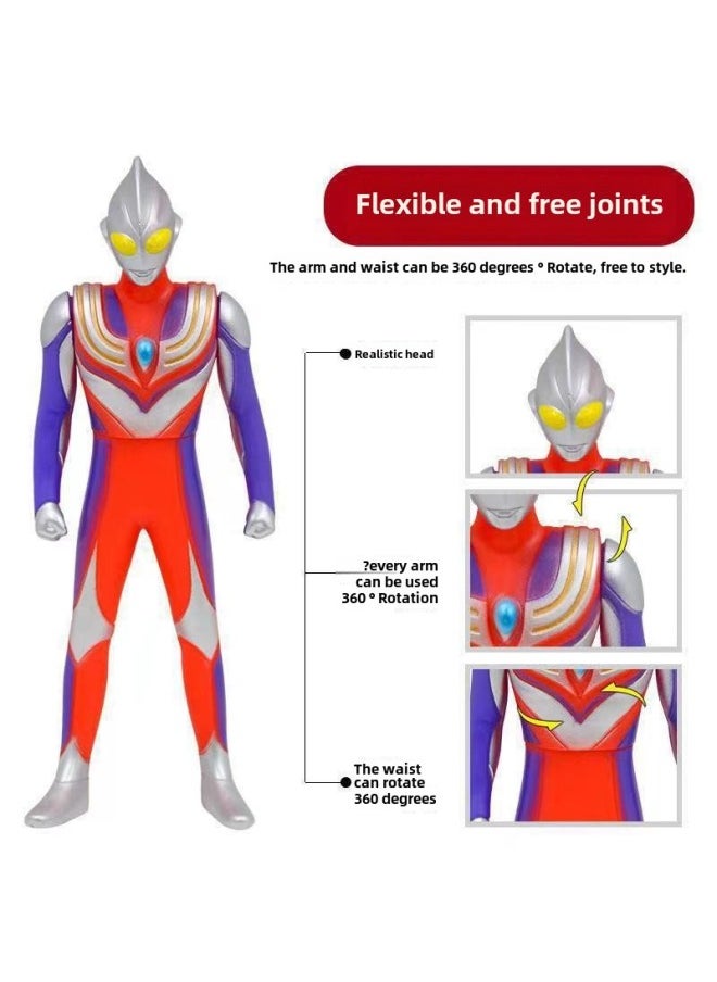 Generic - 13CM Ultraman Soft Plastic Tiga Style Maltos Galaxy Zero Tiga Superman Children's Hot Toys Wholesale-Color:24, Wear It - Image 1