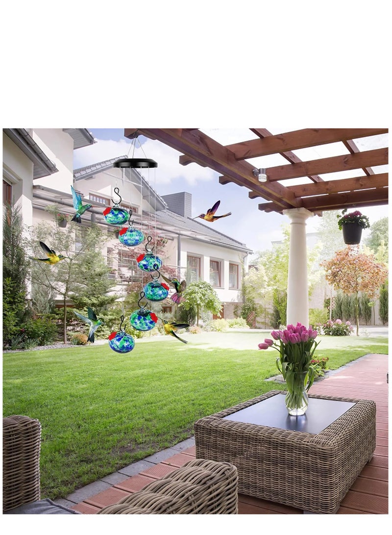 Excefore Charming Wind Chimes Hummingbird Feeders, Hummingbird Feeders for Outdoors Hanging Ant and Bee Proof, Hummingbird Wind Chime Feeder for Viewing, Garden Decor for Outside - Image 4
