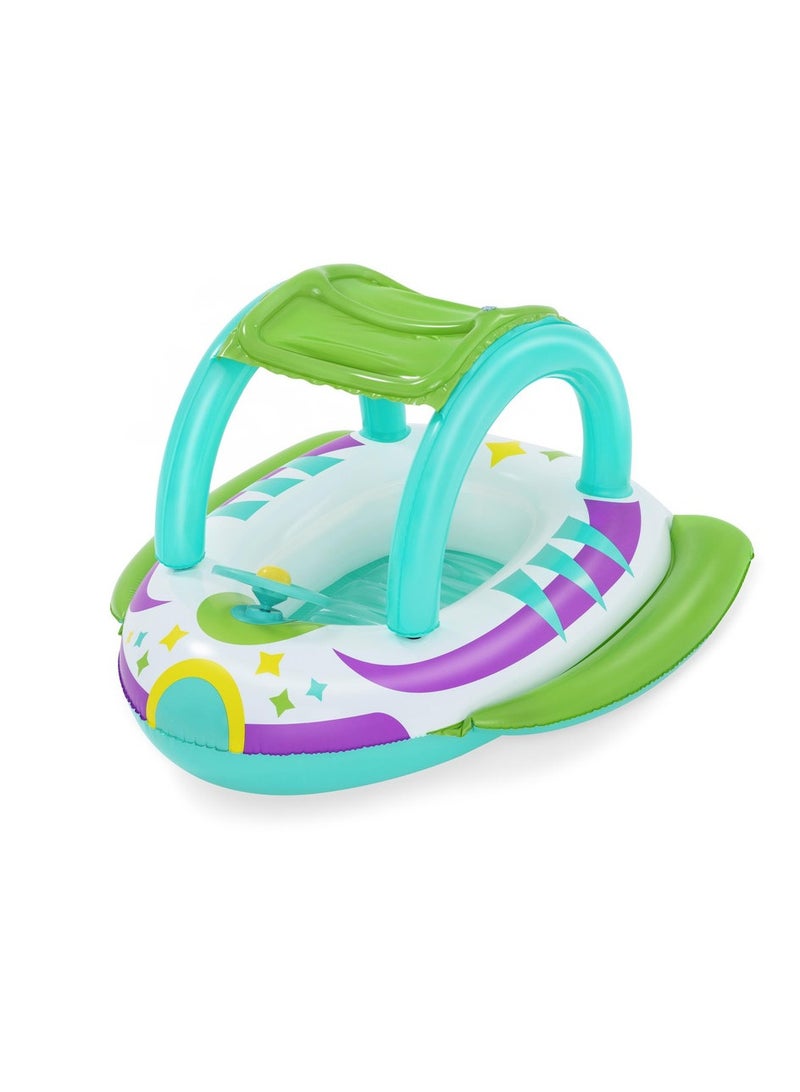Bestway Bestway® 42" x 44"/1.07m x 1.12m Space Splash Shaded Baby Boat - Image 1