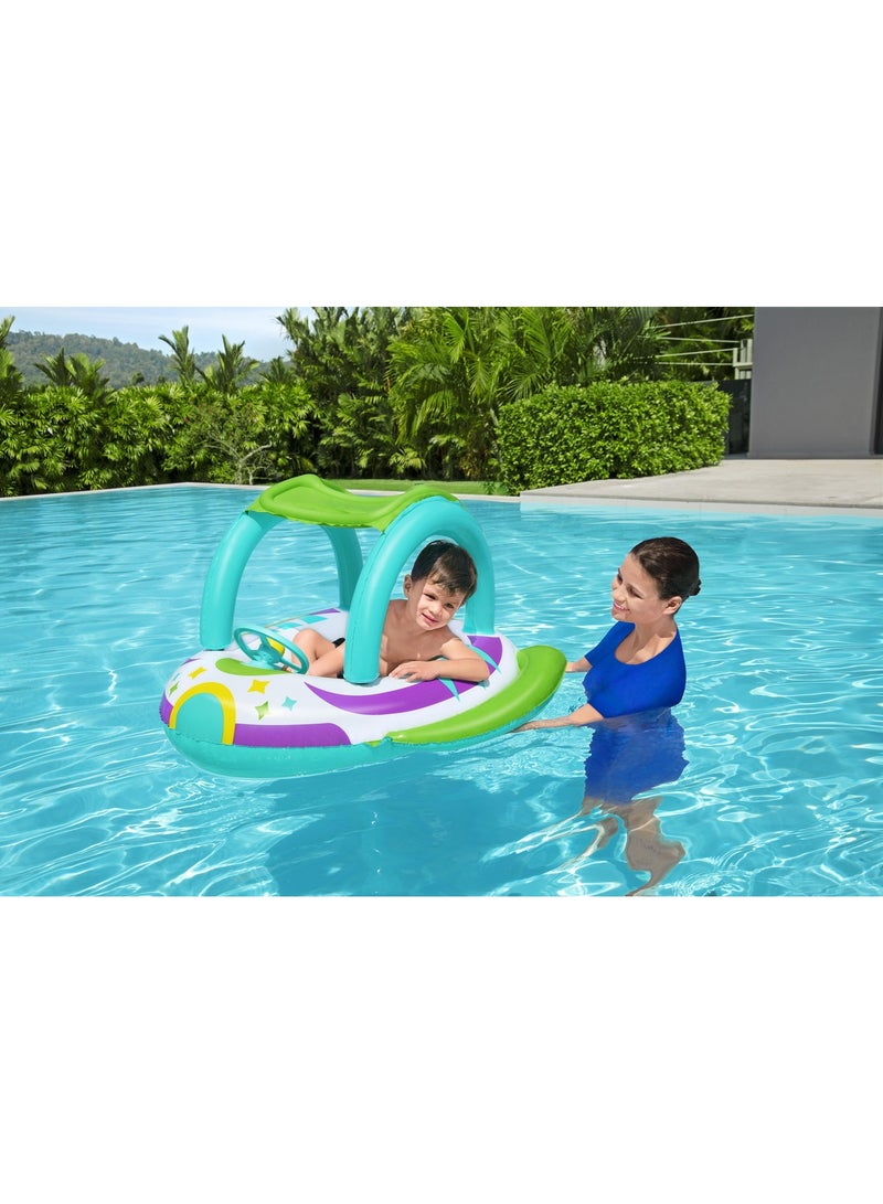 Bestway Bestway® 42" x 44"/1.07m x 1.12m Space Splash Shaded Baby Boat - Image 3