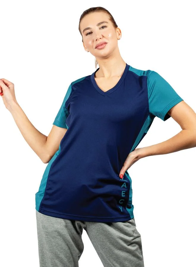 زيسي تيشيرت نسائي بياقة على شكل حرف