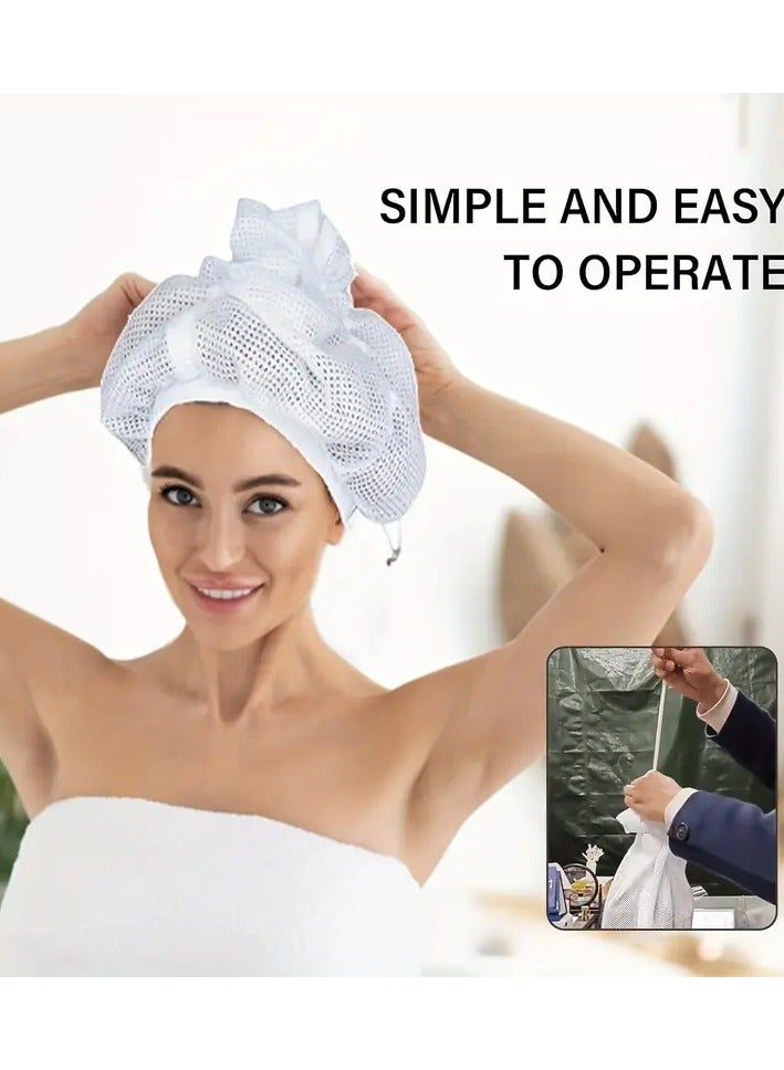 Rozino Curly Hair Drying Net Plopping Cap, Curl Enhancing, Unscented, Woven Polyester Material - Ideal for Textured Hair Types - Image 3