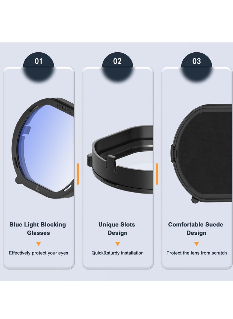 Y&D - PSVR2 Lens Protector Cover Kit, Anti Scratch Accessories for Playstation VR2, Includes Blue Light Blocking Glasses, Easy Installation - Image 1