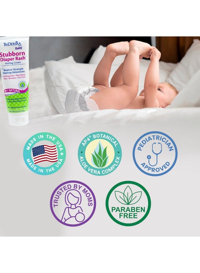 TriDerma كريم تريدرما MD للأطفال لعلاج طفح الحفاض العنيد، شفاء لطفح الحفاضات الذي يصعب شفاؤه، يعالج ويمنع طفح الحفاضات ويغلق الرطوبة، مرهم غير دهني لطفح الحفاض 4.0 أونصة - Image 4