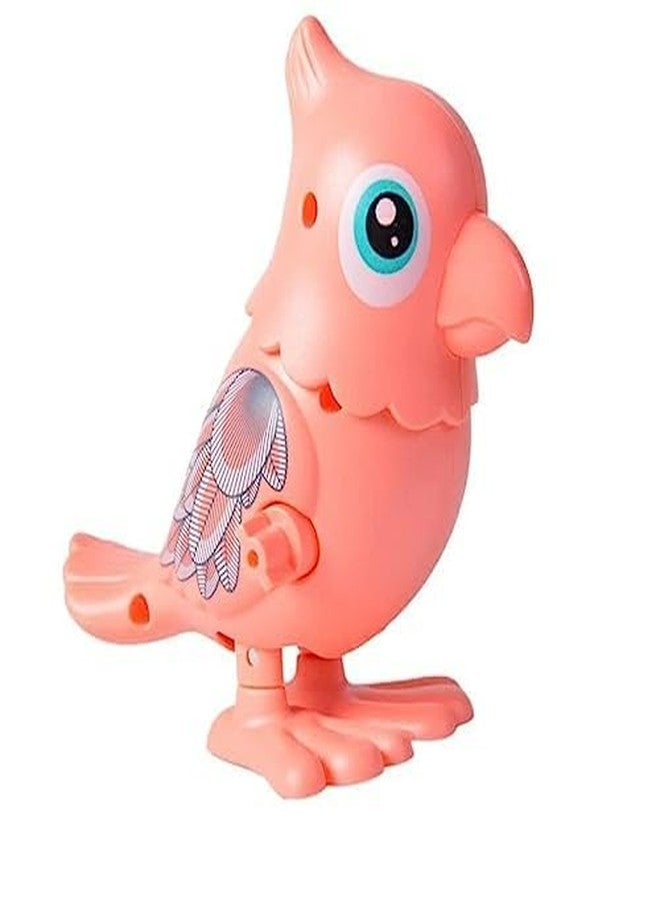 IndusBay® Key Operated Jumping Hopping Parrot Bird Wind up Flipping Clockwork Animal Toy for Kids, Multicolor - Image 1
