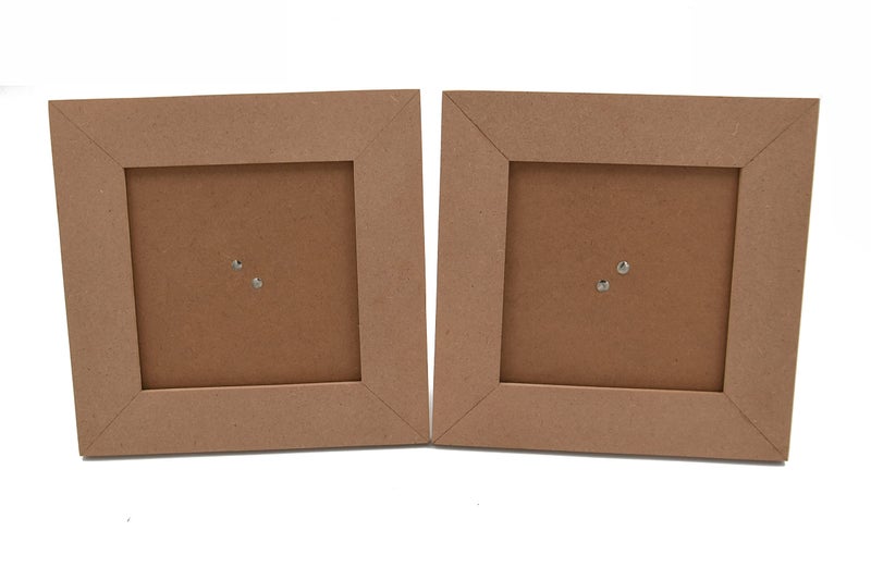 IVEI DIY MDF Photo Frames Craft - MDF Wood Tabletop PhotoFrame - Plain MDF Blanks Photo Frame - Set of 2 for Painting Wooden Sheet Craft, Decoupage, Resin Art Work & Decoration (Photo Size: 6in X 6in) - Image 4