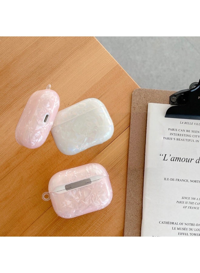 Universal TPU Protective Case for Airpods 4, Shockproof, Soft, Durable Protection - Compatible with Wireless Charging (Protective Case + Pearl Chain)  Pink - Image 4