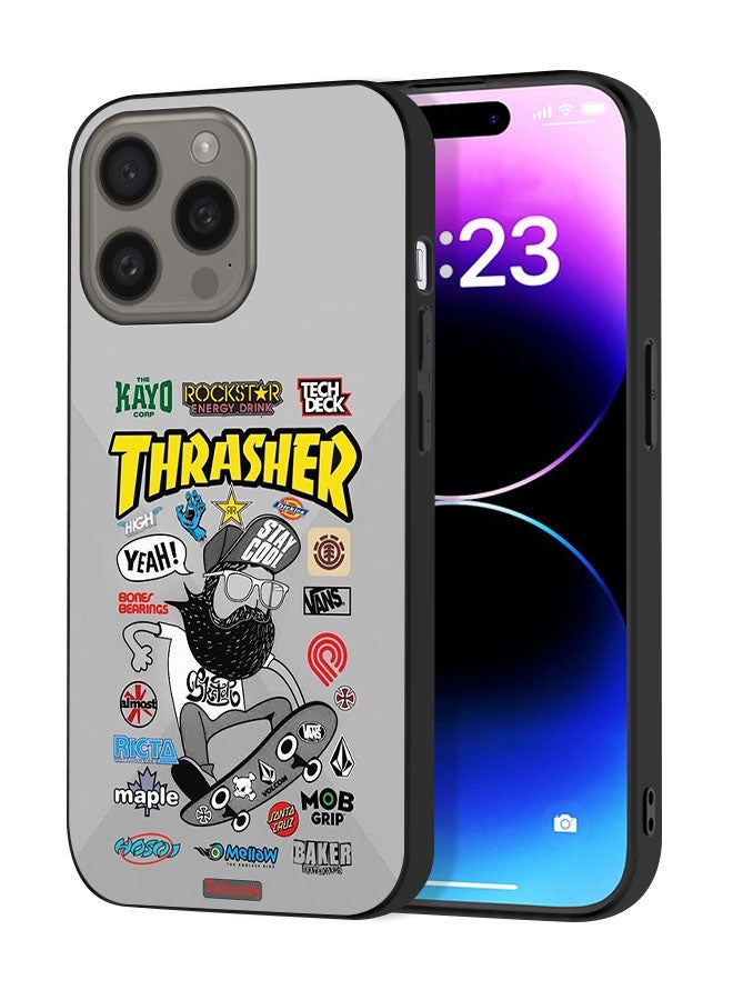 Tolwak Apple iPhone 15 Pro Protective Case Cover Thrasher Sticker - Image 1