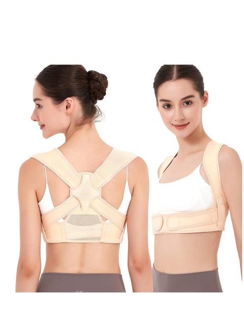 Posture Corrector for Women and Men, Breathable Back Brace for Posture Corrector, Adjustable Back Posture Corrector for Body Correction- Back, Shoulder and Spine Pain Relief (Small/Medium)