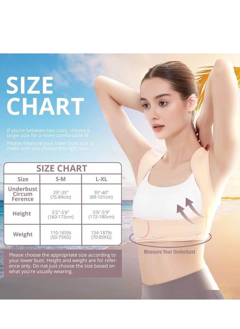 Furtey - Posture Corrector for Women and Men, Breathable Back Brace for Posture Corrector, Adjustable Back Posture Corrector for Body Correction- Back, Shoulder and Spine Pain Relief (Small/Medium) - Image 1