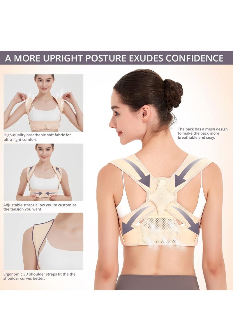 Furtey - Posture Corrector for Women and Men, Breathable Back Brace for Posture Corrector, Adjustable Back Posture Corrector for Body Correction- Back, Shoulder and Spine Pain Relief (Small/Medium) - Image 1