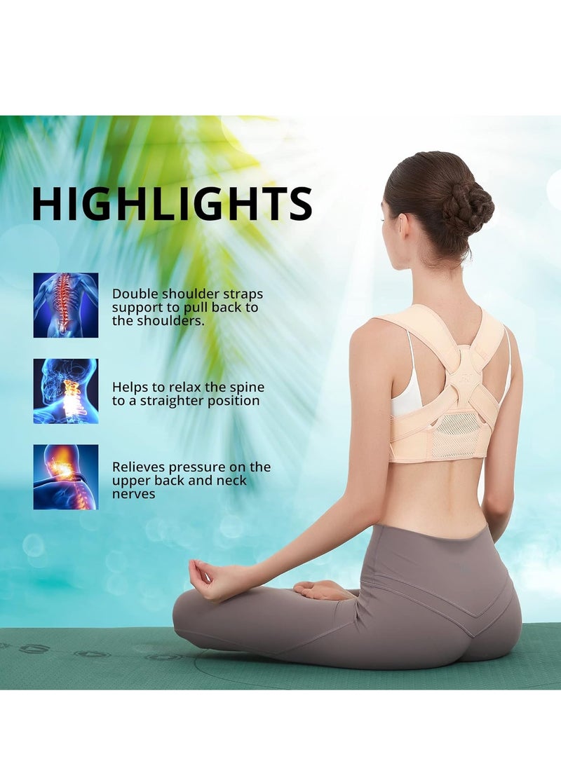 Furtey - Posture Corrector for Women and Men, Breathable Back Brace for Posture Corrector, Adjustable Back Posture Corrector for Body Correction- Back, Shoulder and Spine Pain Relief (Small/Medium) - Image 1