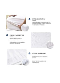 Generic Premium Waterproof Small Mattress Protector For Kids’ Bed - Soft Breathable Knitted Cover - Waterproof TPU Membrane Backing – For Mattress Size (130x70cm)  - Image 3