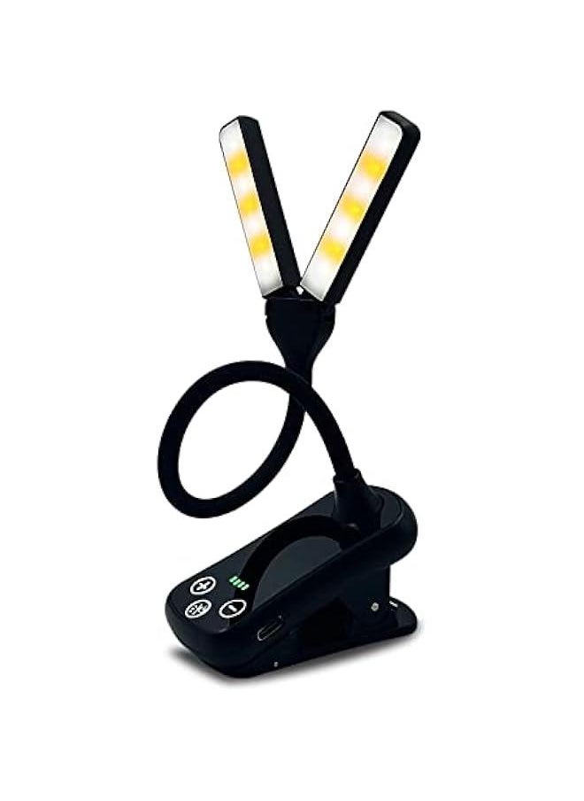 Reading Light 14LED Double Head Book Light with 360°Rotatable Rod 3 Color Modes 8 Levels Brightness Mini Portable Desk LightBlack) - pzsku/Z0DB3CE2B002259968969Z/45/_/1728116197/81b97347-ac1a-4db7-82bf-0c8d2a6198d1