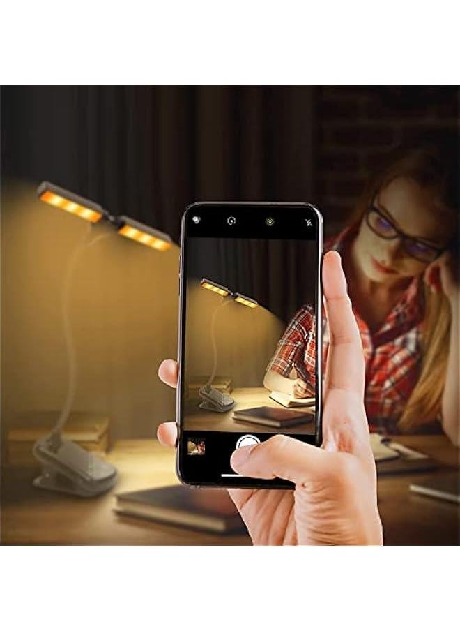 Reading Light 14LED Double Head Book Light with 360°Rotatable Rod 3 Color Modes 8 Levels Brightness Mini Portable Desk LightBlack) - pzsku/Z0DB3CE2B002259968969Z/45/_/1728116331/9f873e3a-ce1f-491e-a177-f5fcd630d513