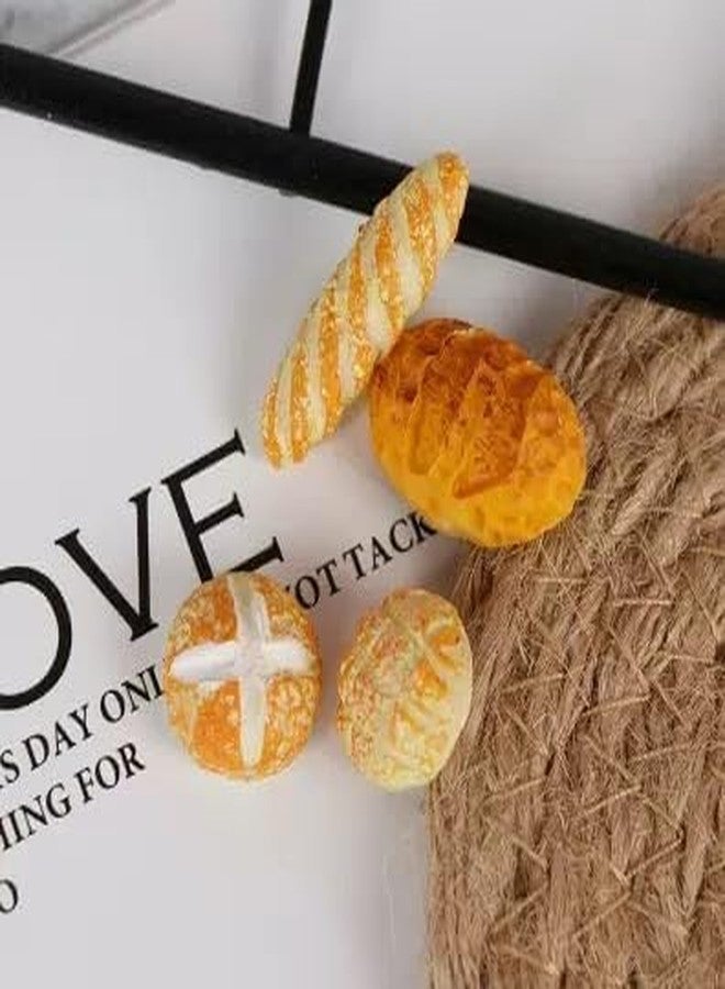 aoukoslt Miniature Bread, 4Pcs 1/12 Miniature Bread Dollhouse, Resin Mix Bakery Bread Mini House Food Decoration Accessories - Image 5