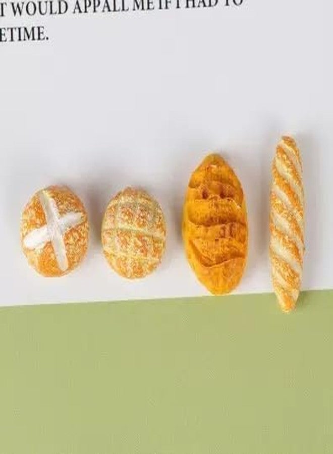 aoukoslt Miniature Bread, 4Pcs 1/12 Miniature Bread Dollhouse, Resin Mix Bakery Bread Mini House Food Decoration Accessories - Image 4