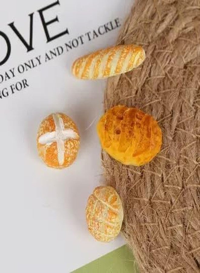 aoukoslt Miniature Bread, 4Pcs 1/12 Miniature Bread Dollhouse, Resin Mix Bakery Bread Mini House Food Decoration Accessories - Image 2