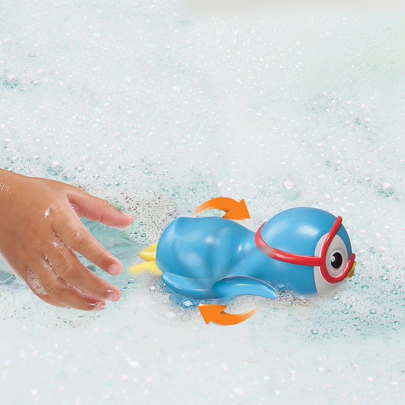 MunchkinÂ® Wind Up Swimming Penguin Baby and Toddler Bath Toy, Blue - Image 3