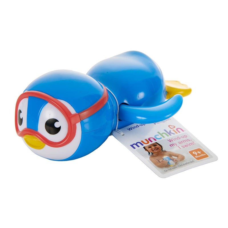 MunchkinÂ® Wind Up Swimming Penguin Baby and Toddler Bath Toy, Blue - Image 4